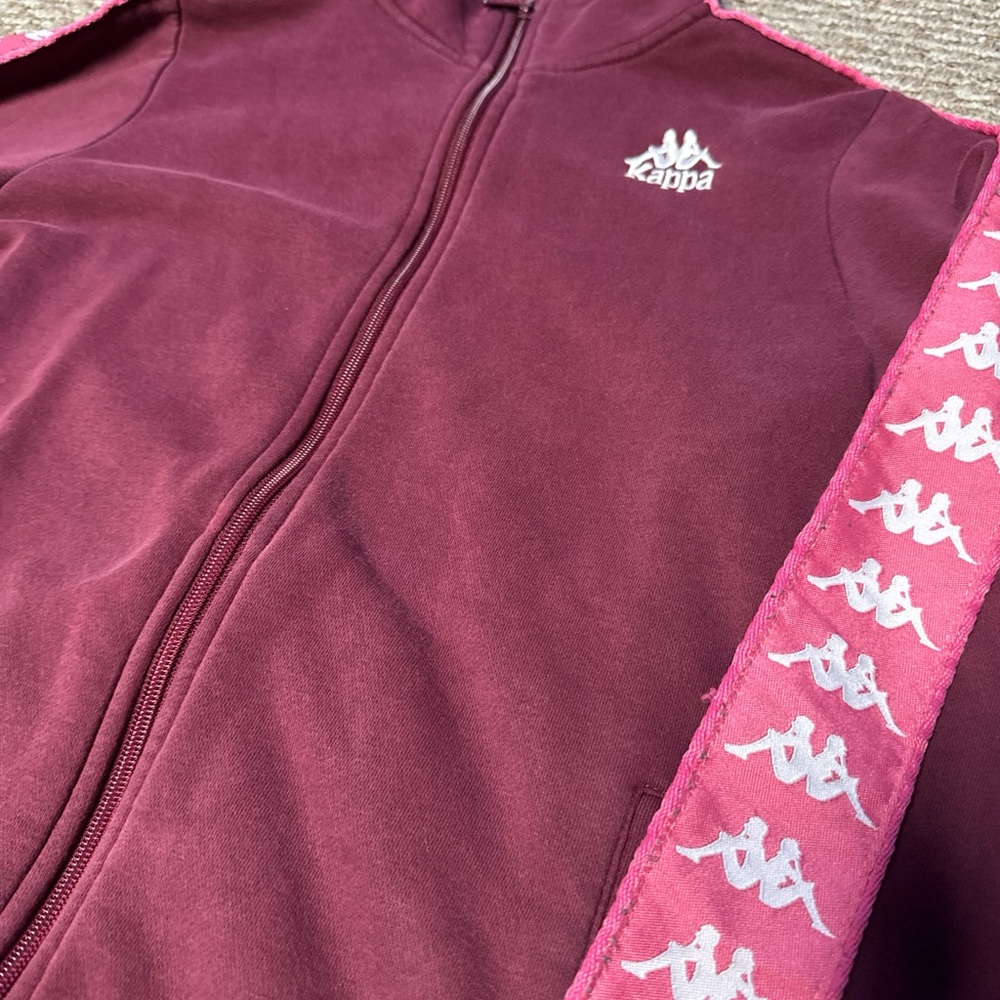 Kappa Maroon and Pink Track Jacket